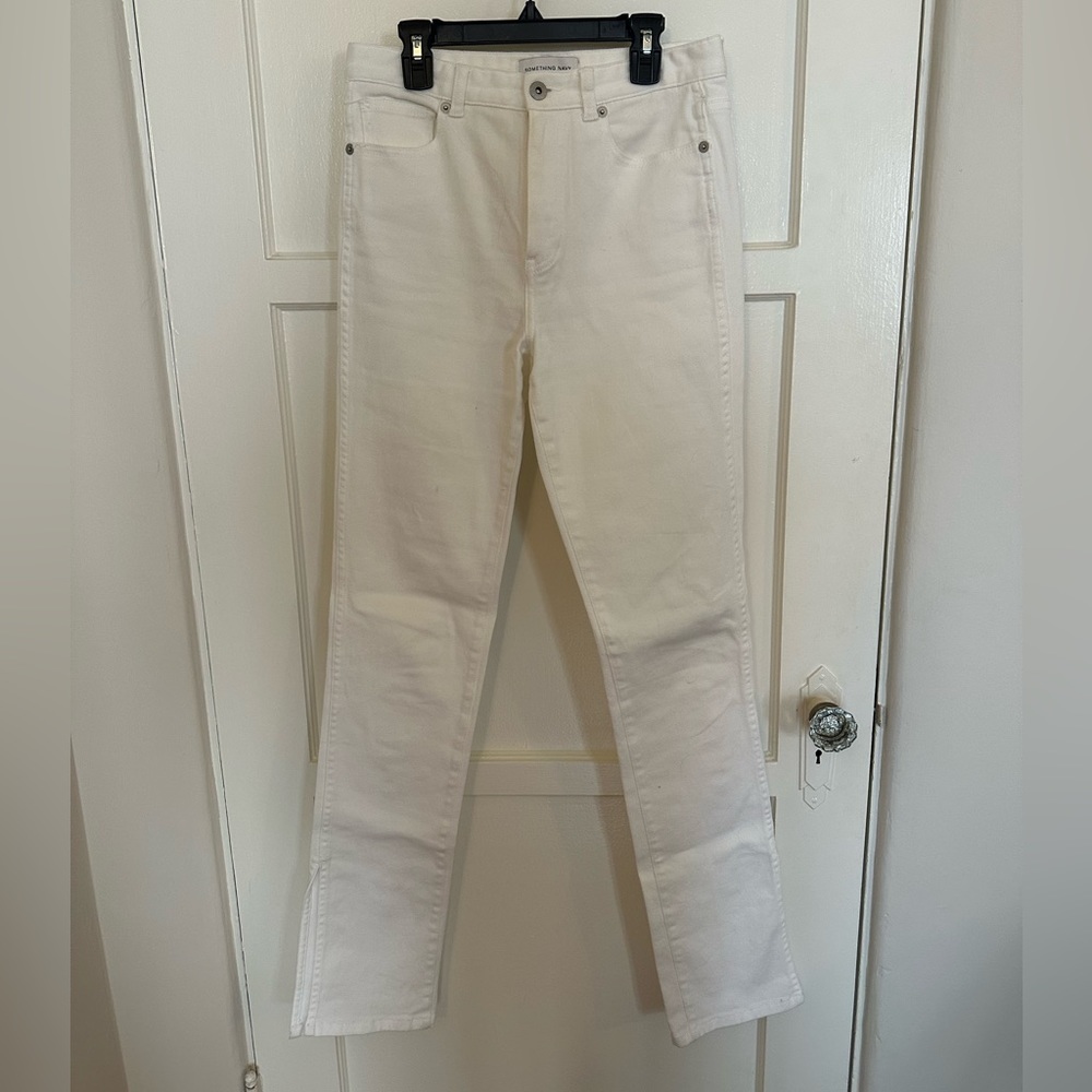 Something Navy Nina Denim in white size 4